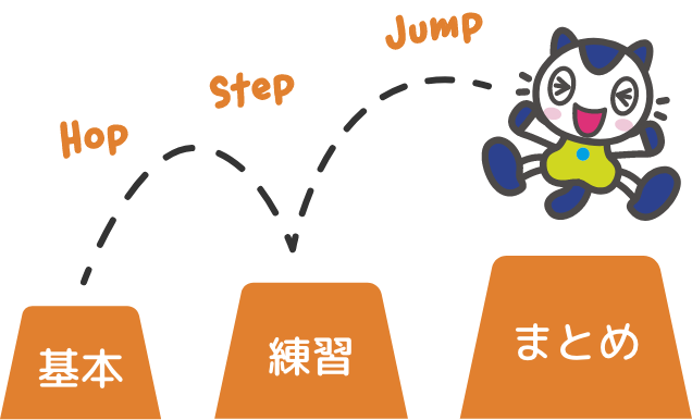 基本→練習→まとめ